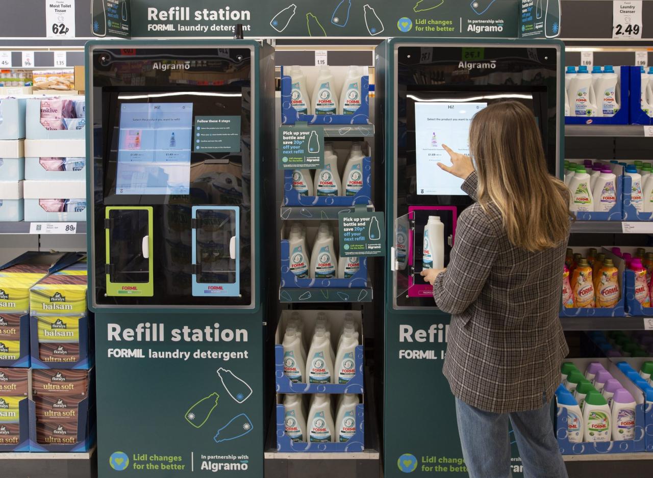 Refill and reuse: Lidl starts one-store laundry detergent refill ...