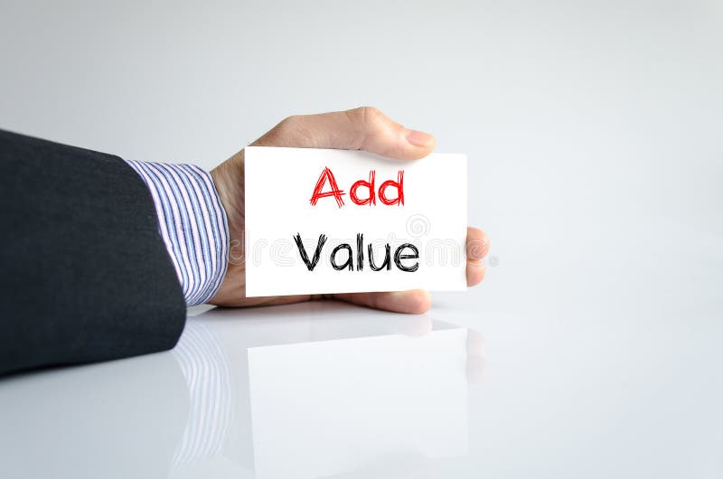 Add value text concept stock photo. Image of word, returns - 88641016
